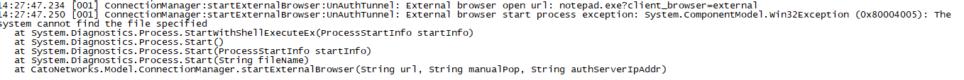 Cato Client Log