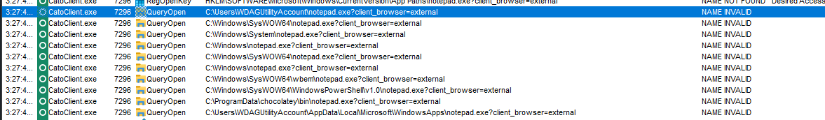 Invalid Paths