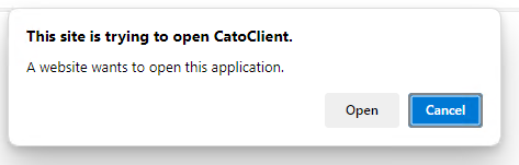 Edge External Protocol Dialog