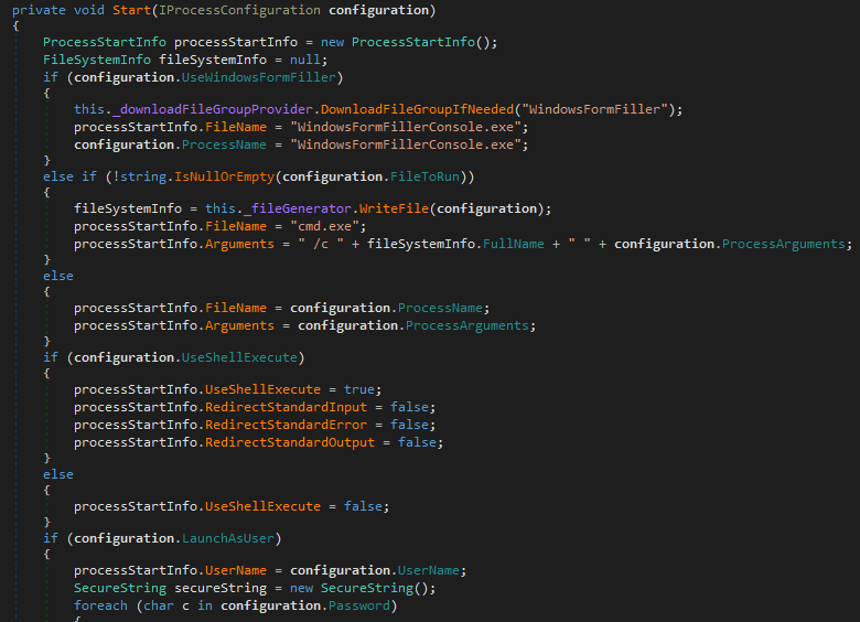 Process.Start() used to spawn new processes
