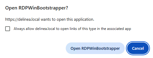 URL handler prompt