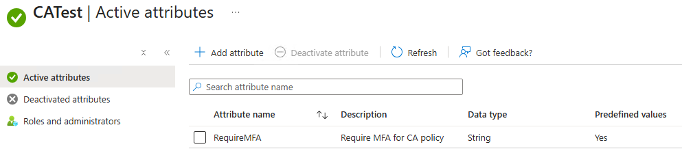 Creating an attribute within the attribute set