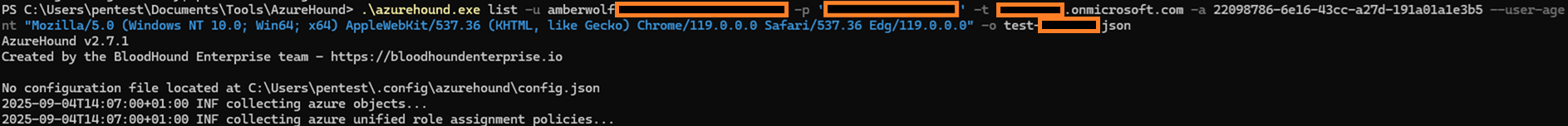 Using a modified AzureHound client to authenticate with the To-Do client ID